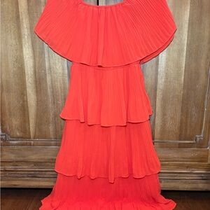 Off Shoulder Tiered Dress